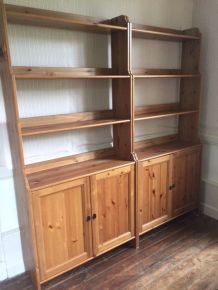 5 armoires Ikea très peu utilisées, bois brut, style rustiqu