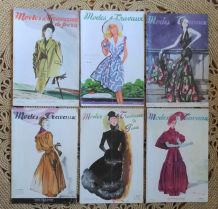 6 numéros "Modes et travaux" 1947