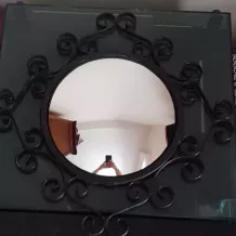 Miroir Sorcière en fer forgé. 