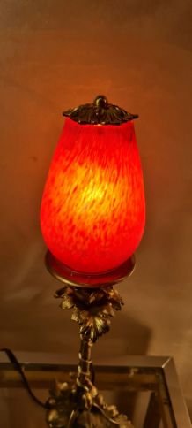 lampe   bronze art nouveau 1900  a 20      electricité neuve