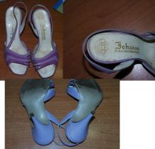 Vintage années 60 sandales violettes marque Jehanne