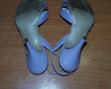 Vintage années 60 sandales violettes marque Jehanne