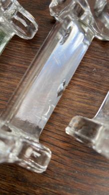 Set de 6 porte-couteaux en verre vintage