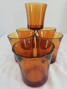 Set 6 verres ambrés Duralex