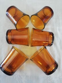 Set 6 verres ambrés Duralex