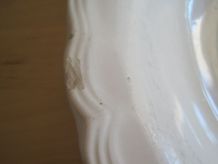 plat Sarreguemines rond creux couleur ivoire