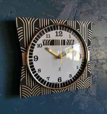 Horloge vintage pendule murale silencieuse "Jaz noir"