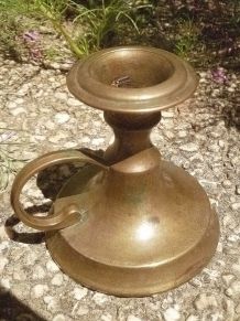 bougeoir  en bronze , vintage