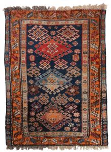 Tapis ancien Caucasien Shirvan fait main, 1C849