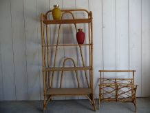 étagère en rotin