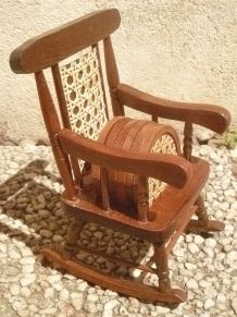 chaise porte sous verre  en bois , vintage