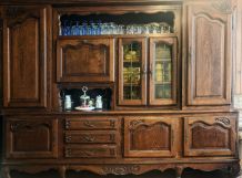 Grand Buffet Meuble Salon Vintage - Bois Massif