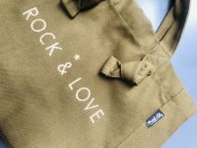 Sac cabas Rock and Love coton Kaki