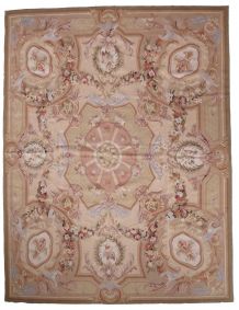 Tapis vintage Français Aubusson fait main, 1C855