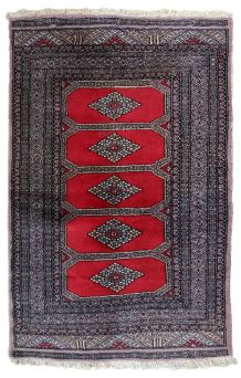 Tapis vintage Ouzbek Bukhara fait main, 1C857