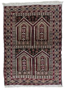 Tapis vintage Afghan Baluch fait main, 1C863