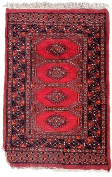 Tapis vintage Ouzbek Bukhara fait main, 1C865