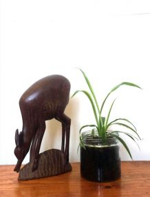 Antilope en acajou vers 1950