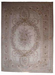 Tapis vintage Français Aubusson fait main, 1C884