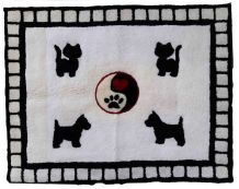 Tapis contemporain Français Hooked fait main, 1C885