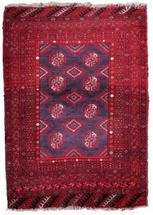 Tapis vintage Afghan Ersari fait main, 1C893