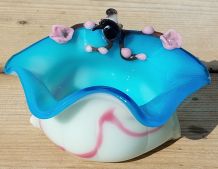 vide poche cendrier avec oiseau murano