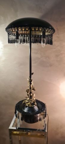 tres grande lampe andalouse 84x38 (espagne)   a frange 1960 