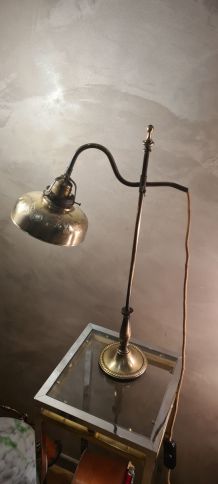 lampe de bureau 1900 a 30s  laiton reglable     64x40    bie