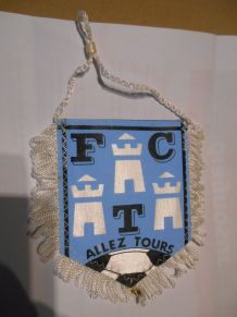 fanion vintage F C T Tours foot pennant wimpel banderin