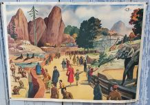 Affiche sur le stade au zoo