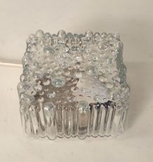 Applique/plafonnier en verre bullé (PM) – années 60