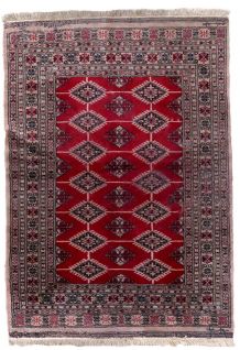 Tapis vintage Ouzbek Bukhara fait main, 1C896