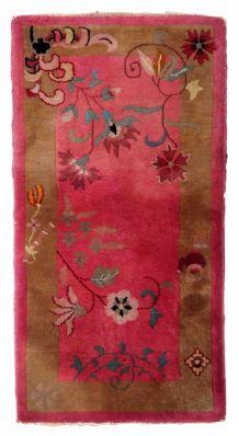 Tapis ancien Chinois Art Deco fait main, 1C907