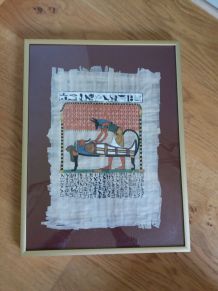 Papyrus égyptien artisanal sous cadre