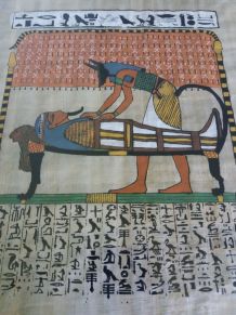 Papyrus égyptien artisanal sous cadre