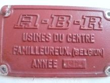 plaque  de  wagon ABR ancienne , vintage