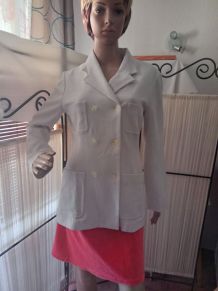 Veste croisé blanche vintage