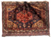 Tapis ancien Persan Gashkai fait main, 1B938