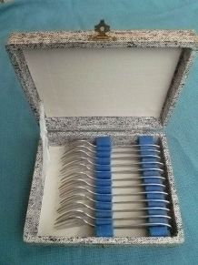 fourchettes a huitres, coffret vintage