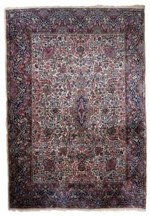 Tapis ancien Persan Kerman fait main, 1C915