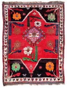 Tapis vintage Persan Gashkai fait main, 1C924