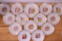 19Assiettes en porcelaine  - moulin des loups Orchies