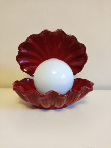 lampe coquillage bordeaux