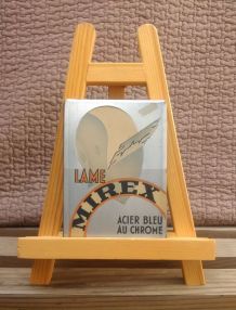 Ancien présentoir en carton pour les lames de rasoir MIREX