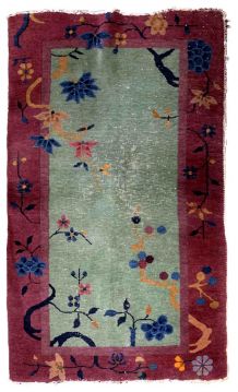 Tapis ancien Chinois Art Deco fait main, 1B943