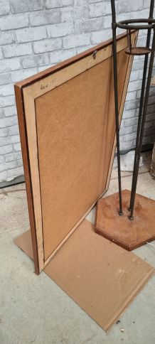 miroir doré sur bois   , 89x59 tres elegant glasse bisoté   