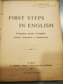 Fist Steps in English H Didier