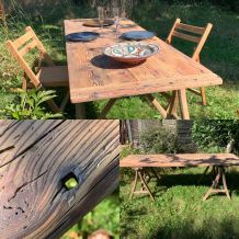 Table tréteaux vintage