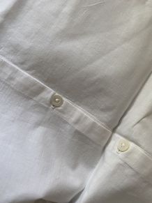 Taie d oreiller en coton métis blanc monogramme MR.