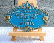 Plaque de concours agricole 1968 (ovins)